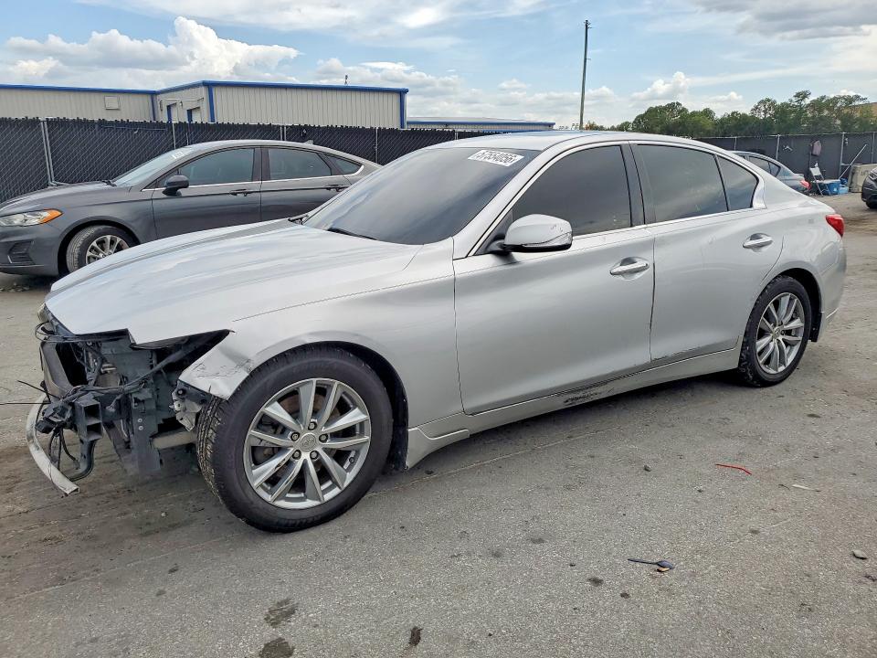 2015 Infiniti Q50 VIN JN1BV7AP9FM344915 COPART salvage auction — FRONT END, FL - CERT OF TITLE SLVG REBUILDABLE, sold $975 on 2026-07-02 (photo 1)
