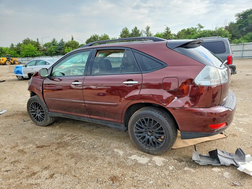 2009 Lexus Rx 350 VIN JTJHK31U492061902 COPART salvage auction — FRONT END, IL - SALVAGE CERTIFICATE, sold $975 on 2026-07-14 (photo 2)