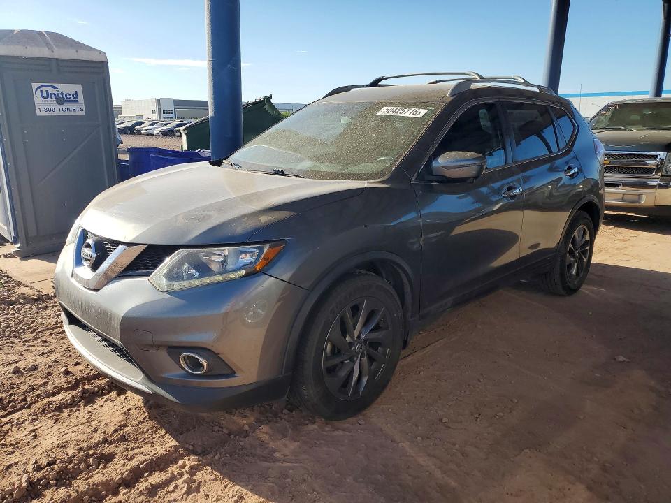 2016 Nissan Rogue VIN JN8AT2MT9GW007908 COPART salvage auction — NORMAL WEAR, AZ - CERTIFICATE OF TITLE, sold $175 on 2026-07-28 (photo 1)