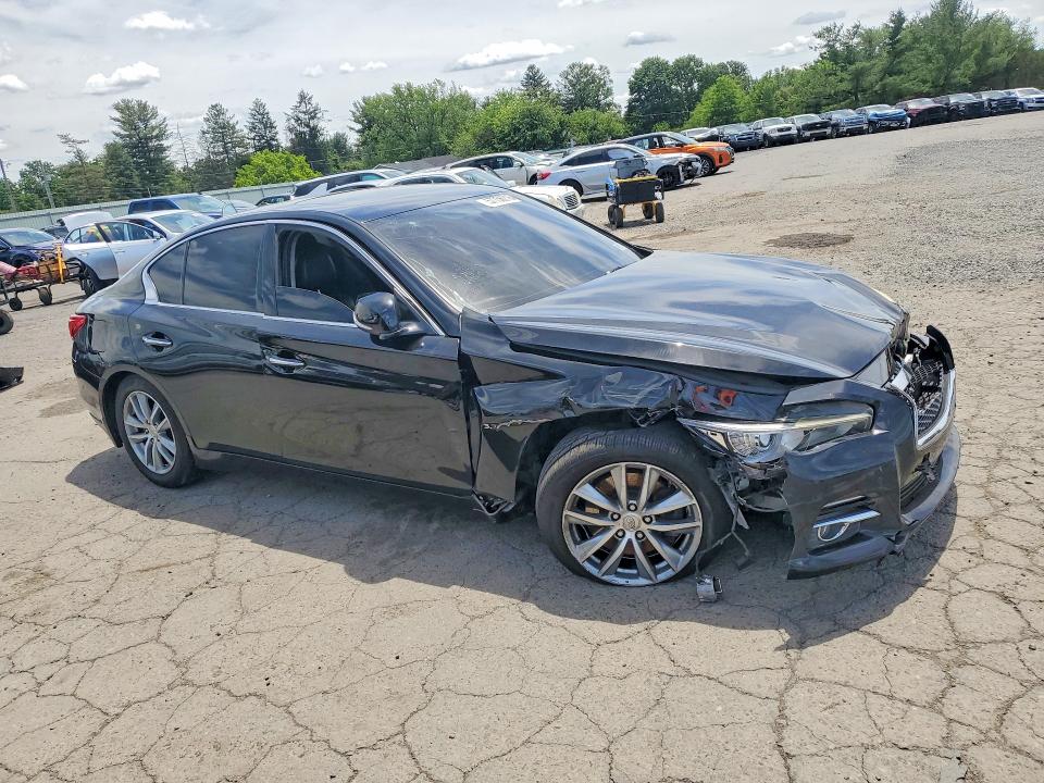 2014 Infiniti Q50 VIN JN1BV7AR3EM701070 COPART salvage auction — FRONT END, Pa - Certificate Of Salvage, sold $975 on 2026-07-07 (photo 4)