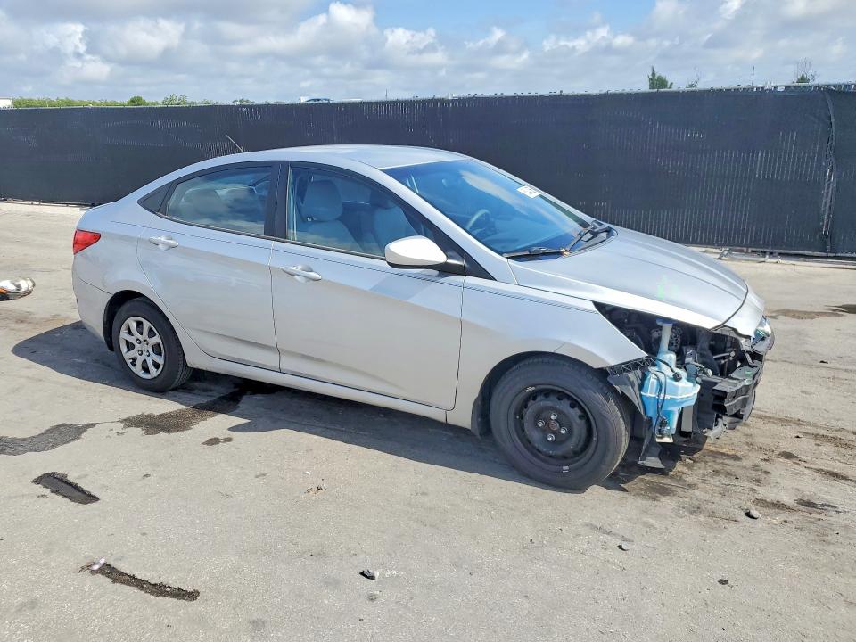 2013 Hyundai Accent VIN KMHCT4AE1DU534382 COPART salvage auction — FRONT END, FL - CERT OF TITLE SLVG REBUILDABLE, sold $775 on 2026-07-14 (photo 4)