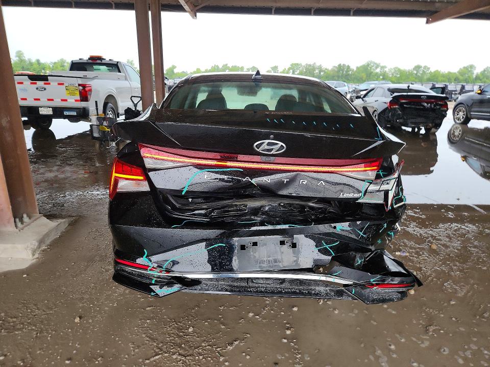2021 Hyundai Elantra VIN KMHLP4AGXMU118403 COPART salvage auction — REAR END, Tx - Salvage Vehicle Title, sold $2,050 on 2026-07-31 (photo 6)
