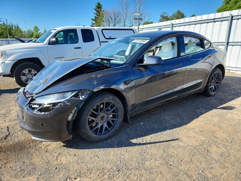 2024 Tesla Model 3 VIN LRW3E7EBXRC262571 COPART salvage auction — FRONT END, On - Permit Salvage, sold $12,700 on 2026-07-14 (photo 1)