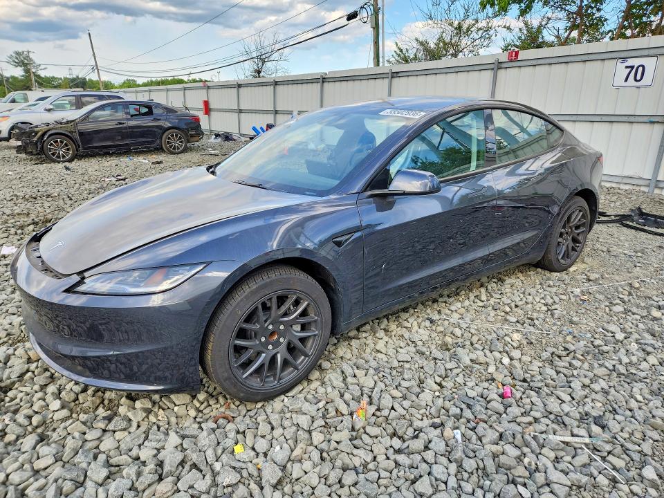 2025 Tesla Model 3 VIN 5YJ3E1EA8SF911039 COPART salvage auction — ALL OVER, Nj - Cert Of Title-Salvage, sold $9,400 on 2026-08-03 (photo 1)