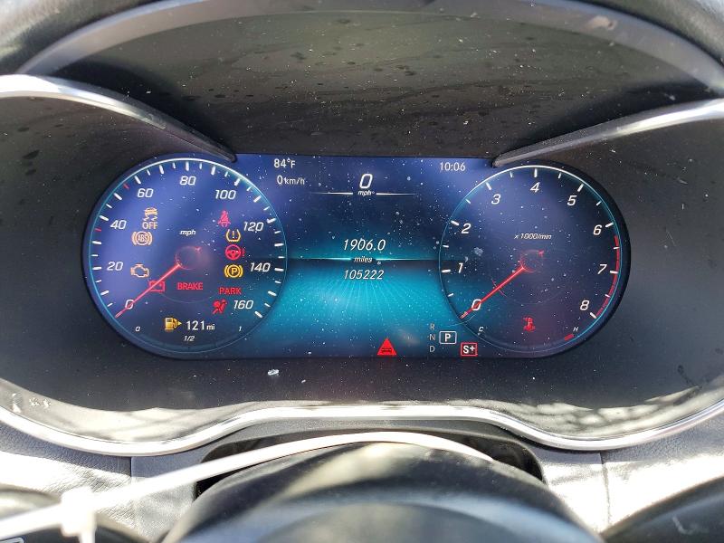 2020 Mercedes-benz C class VIN WDDWK8DB4LF965563 COPART salvage auction — ROLLOVER, CA - SALVAGE CERTIFICATE, sold $3,600 on 2026-08-14 (photo 9)
