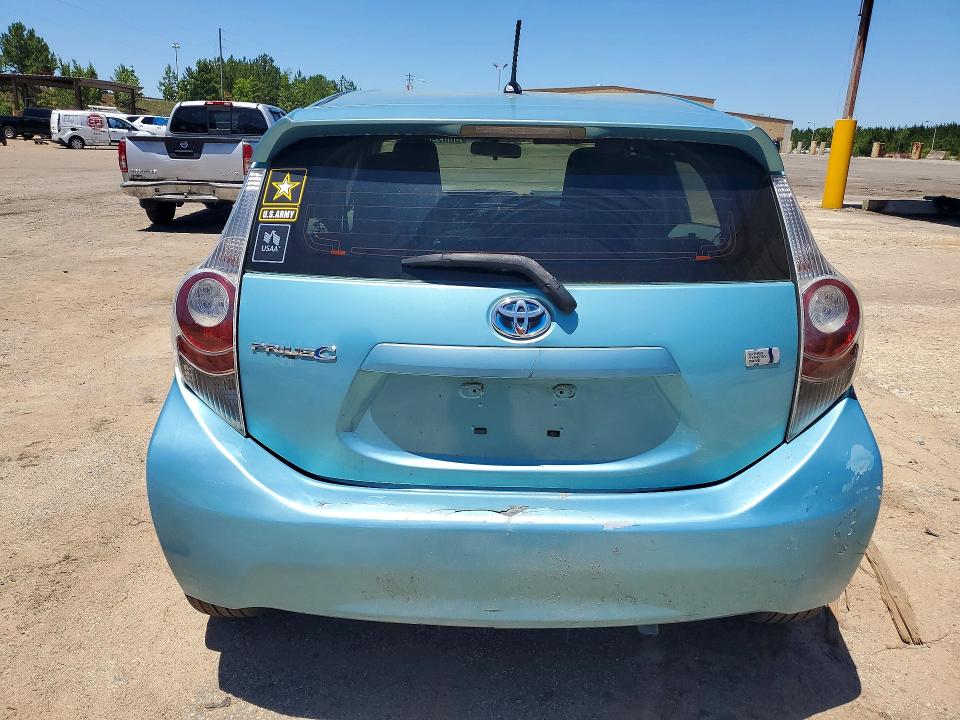 2012 Toyota Prius VIN JTDKDTB37C1018225 COPART salvage auction — REAR END, Sc - Cert Of Title-Salvage, sold $875 on 2026-07-17 (photo 6)