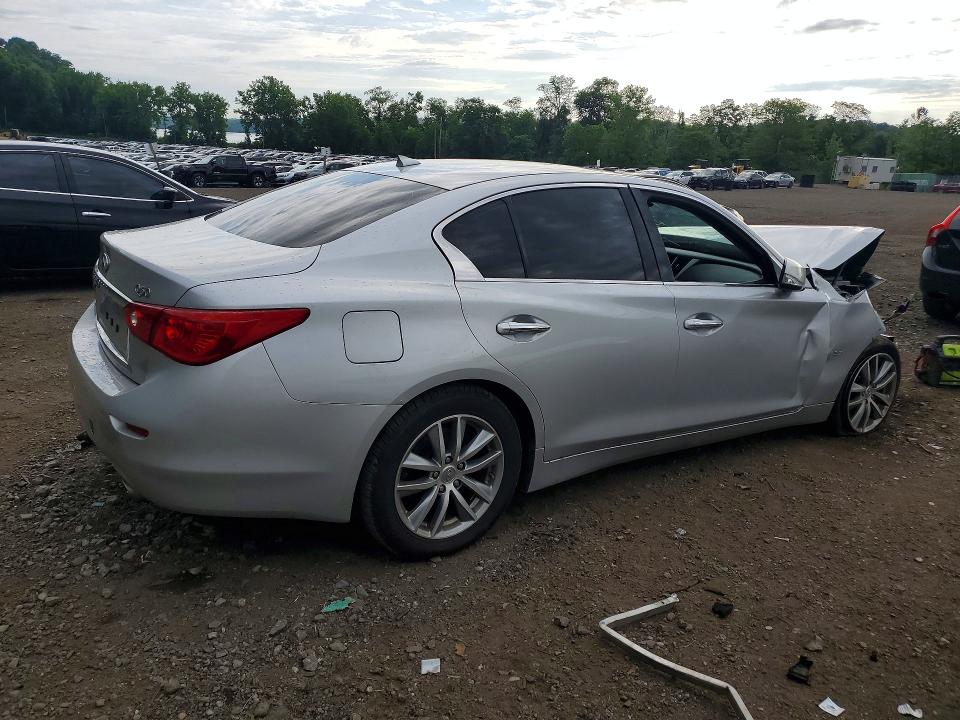 2015 Infiniti Q50 VIN JN1BV7AR3FM421327 COPART salvage auction — FRONT END, Ct - Cert Of Title-Salvage, sold $500 on 2026-07-14 (photo 3)