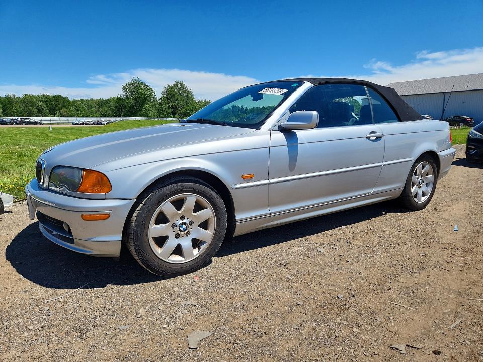 2001 BMW 3 series VIN WBABS33481JY41155 COPART salvage auction — HAIL, Oh - Cert Of Title-Salvage, sold $1,050 on 2026-07-09 (photo 1)