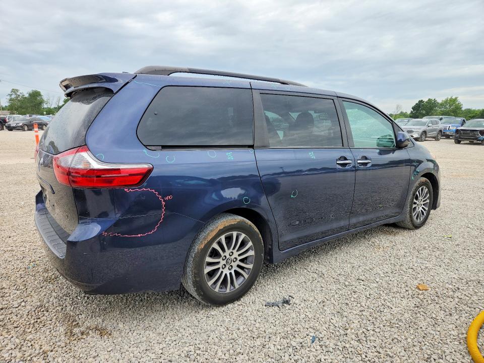 2020 Toyota VIN 5TDYZ3DC9LS039640 COPART salvage auction — HAIL, Id - Salvage Certificate Of Title, sold $150 on 2026-07-15 (photo 3)