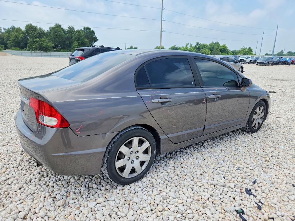 2010 Honda Civic VIN 19XFA1F52AE055235 COPART salvage auction — SIDE, Tx - Salvage Vehicle Title, sold $250 on 2026-07-30 (photo 3)
