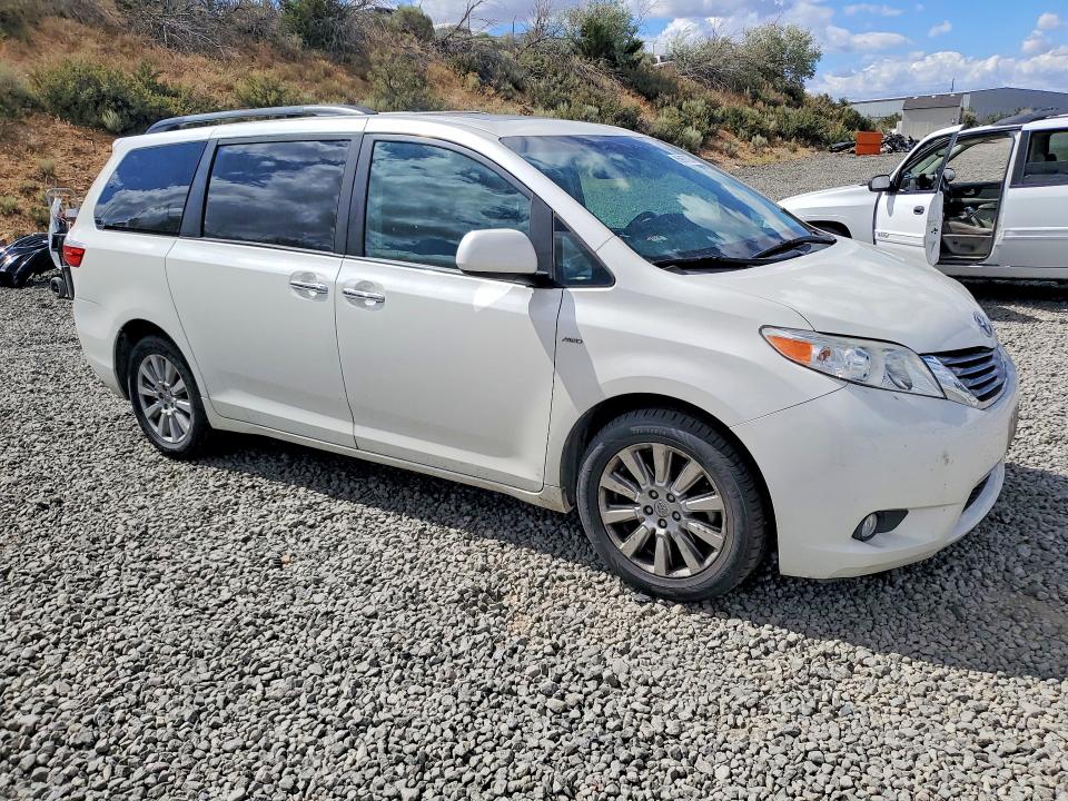 2017 Toyota Sienna VIN 5TDDZ3DC2HS183102 COPART salvage auction — MINOR DENT/SCRATCHES, Ca - Certificate Of Title, sold $9,000 on 2026-07-02 (photo 4)