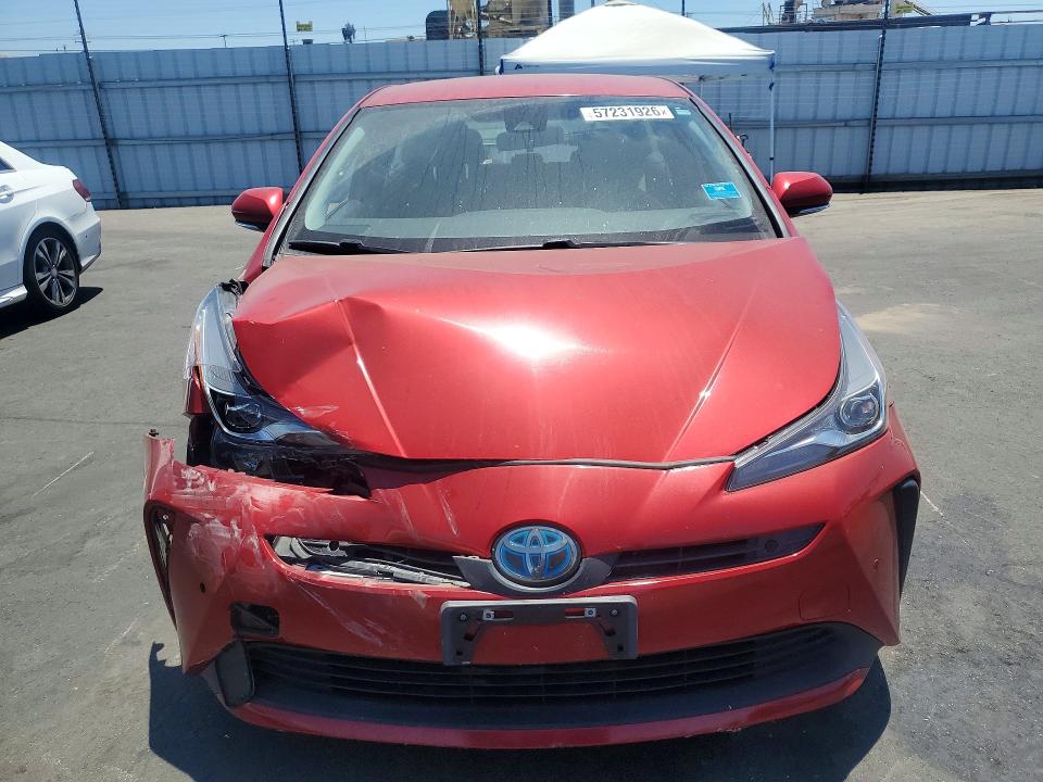 2021 Toyota Prius VIN JTDKAMFU4M3148924 COPART salvage auction — FRONT END, Ca - Salvage Certificate, sold $3,900 on 2026-07-27 (photo 5)