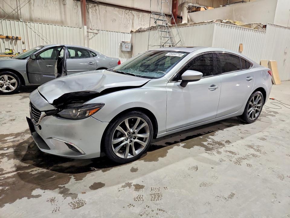 2016 Mazda 6 VIN JM1GJ1W58G1426429 COPART salvage auction — FRONT END, Ok - Cert Of Title-Salvage, sold $750 on 2026-07-29 (photo 1)