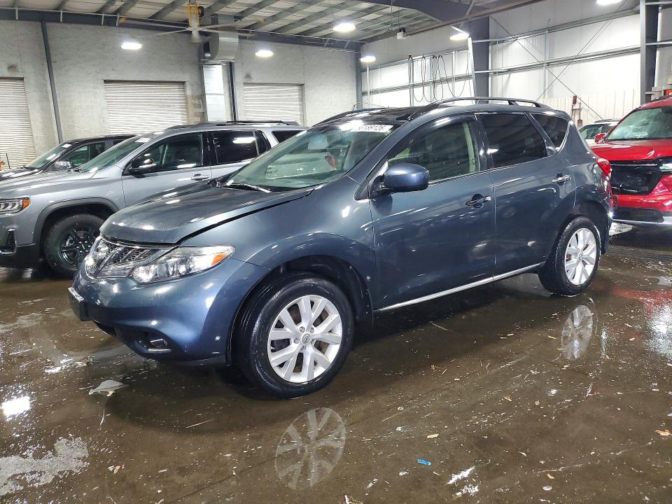 2014 Nissan Murano VIN JN8AZ1MW7EW501569 COPART salvage auction — HAIL, Mn - Cert Of Title-Prior Salvage, sold $250 on 2026-07-28 (photo 1)