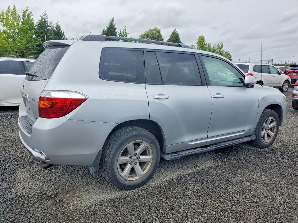 2008 Toyota Highlander VIN JTEES41A782013841 COPART salvage auction — FRONT END, Or - Certificate Of Title, sold $3,700 on 2026-07-07 (photo 3)