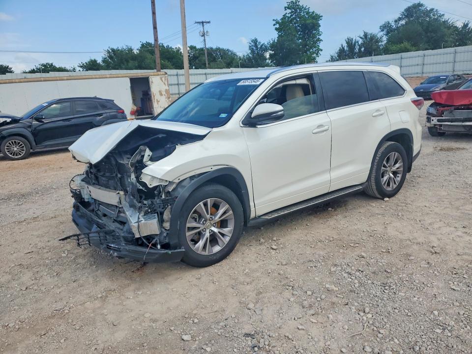 2015 Toyota Highlander VIN 5TDKKRFH9FS080585 COPART salvage auction — FRONT END, Salvage Title, sold $125 on 2026-07-21 (photo 1)
