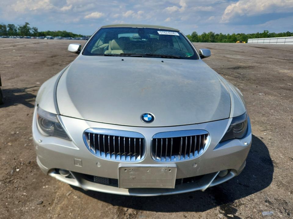 2006 BMW 6 series VIN WBAEK13406CN79029 COPART salvage auction — UNDERCARRIAGE, Va - Certificate Of Title, sold $975 on 2026-07-15 (photo 5)