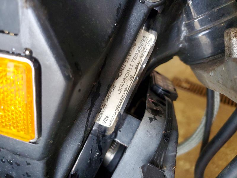 1996 Kawasaki Vn750 VIN JKAVNDA11TB535895 COPART salvage auction — FRONT END, Oh - Cert Of Title-Salvage, sold $15 on 2026-07-02 (photo 9)