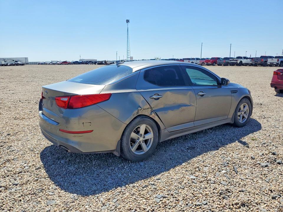 2014 Kia Optima VIN 5XXGM4A75EG335136 COPART salvage auction — SIDE, Tx - Salvage Vehicle Title, sold $775 on 2026-07-14 (photo 3)