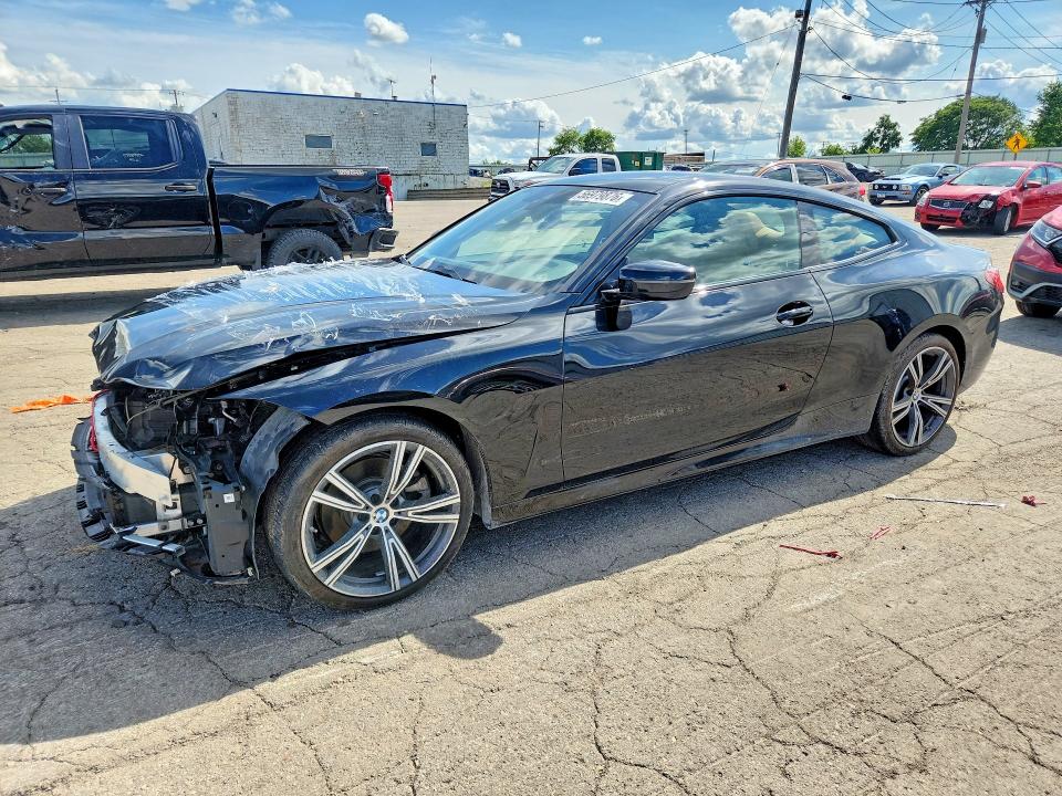 2022 BMW 4er VIN WBA73AP08NCJ27177 COPART salvage auction — FRONT END, Il - Salvage Certificate, sold $14,900 on 2026-07-29 (photo 1)