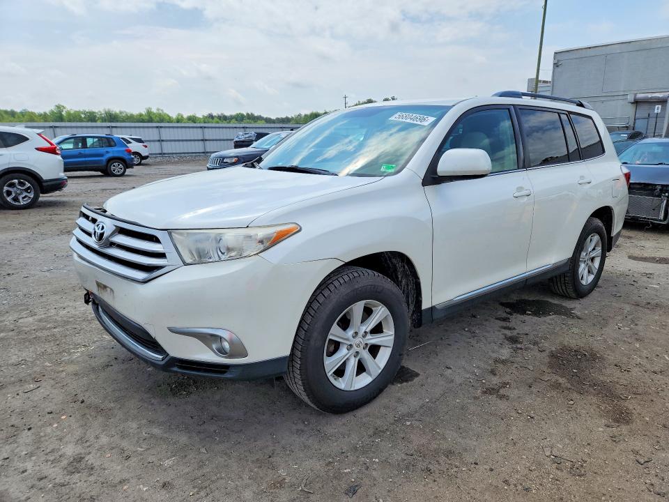 2012 Toyota Highlander VIN 5TDBK3EH1CS117350 COPART salvage auction — FRONT END, VA - CERT OF TITLE - SALVAGE, sold $2,250 on 2026-07-22 (photo 1)