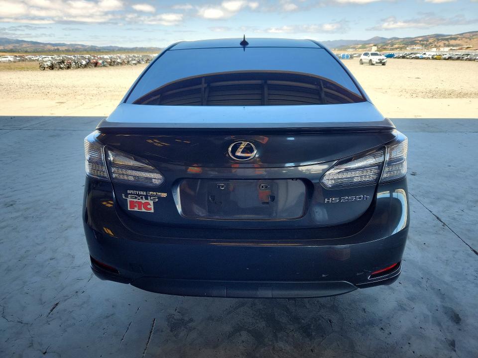 2010 Lexus Hs 250h VIN JTHBB1BA2A2035996 COPART salvage auction — FRONT END, Ca - Salvage Certificate, sold $550 on 2026-07-02 (photo 6)