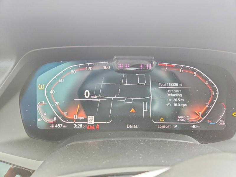 2020 BMW X6 VIN 5UXCY6C06L9C89665 COPART salvage auction — FRONT END, Tx - Salvage Vehicle Title, sold $25,500 on 2026-07-30 (photo 9)