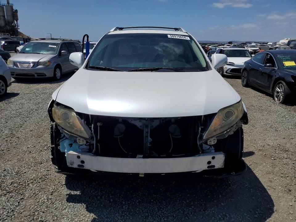 2011 Lexus Rx 350 VIN JTJZK1BA7B2411350 COPART salvage auction — FRONT END, Ca - Salvage Certificate, sold $4,050 on 2026-07-31 (photo 5)