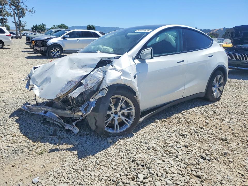 2021 Tesla Model y VIN 5YJYGDEE1MF263146 COPART salvage auction — FRONT END, CA - SALVAGE CERTIFICATE, sold $4,100 on 2026-07-14 (photo 1)