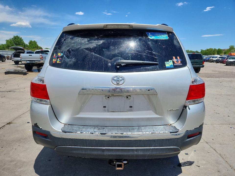 2012 Toyota Highlander VIN 5TDBK3EH2CS119558 COPART salvage auction — FRONT END, Co - Bill Of Sale-Parts Only, sold $1,450 on 2026-07-20 (photo 6)