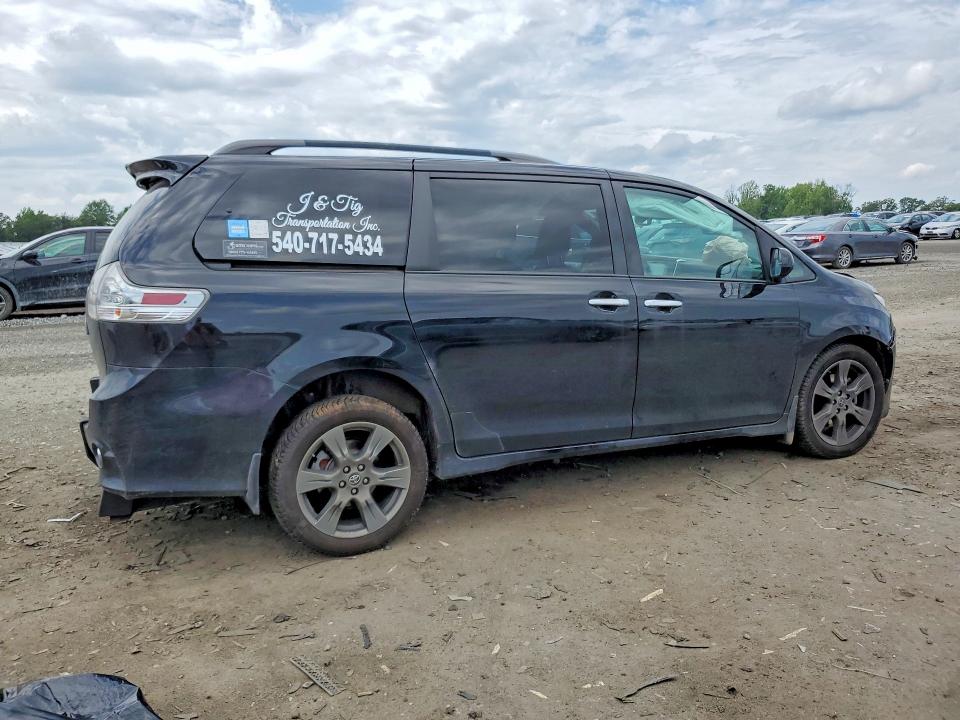 2019 Toyota Sienna VIN 5TDXZ3DC0KS009758 COPART salvage auction — FRONT END, Va - Cert Of Title - Salvage, sold $6,400 on 2026-07-29 (photo 3)