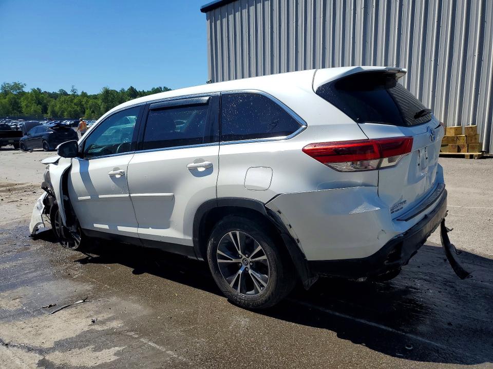 2019 Toyota Highlander VIN 5TDBZRFH9KS724205 COPART salvage auction — FRONT END, Pa - Certificate Of Salvage, sold $5,100 on 2026-07-27 (photo 2)