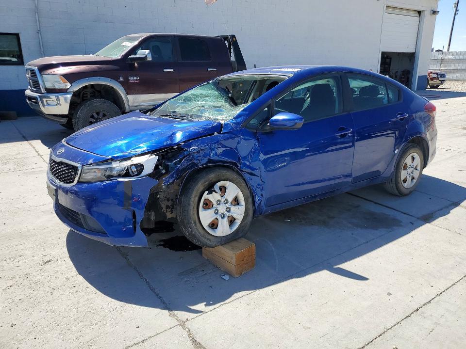 2018 Kia Forte VIN 3KPFK4A7XJE271597 COPART salvage auction — FRONT END, Ut - Salvage Certificate, sold $1,350 on 2026-08-03 (photo 1)