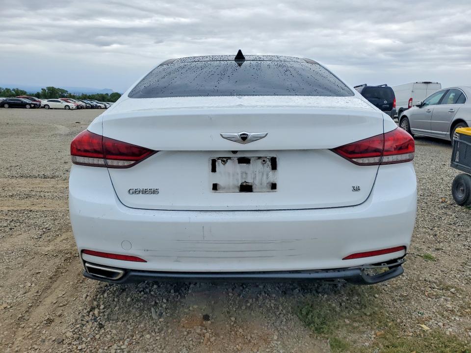 2016 Hyundai Genesis VIN KMHGN4JE2GU142947 COPART salvage auction — FRONT END, Ca - Salvage Certificate, sold $1,150 on 2026-07-24 (photo 6)