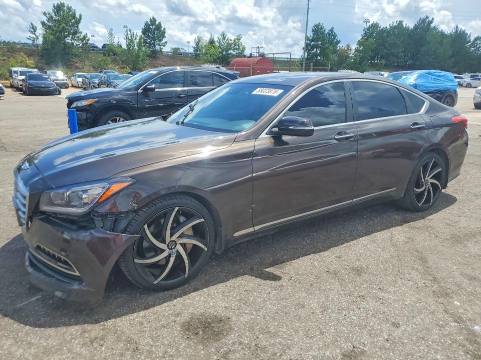 2015 Hyundai Genesis VIN KMHGN4JE5FU089188 COPART salvage auction — FRONT END, Sc - Certificate Of Title, sold $1,600 on 2026-07-31 (photo 1)