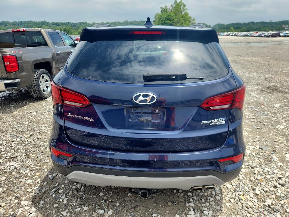 2018 Hyundai Santa fe VIN 5XYZWDLA5JG565647 COPART salvage auction — FRONT END, Il - Salvage Certificate, sold $3,950 on 2026-07-13 (photo 6)