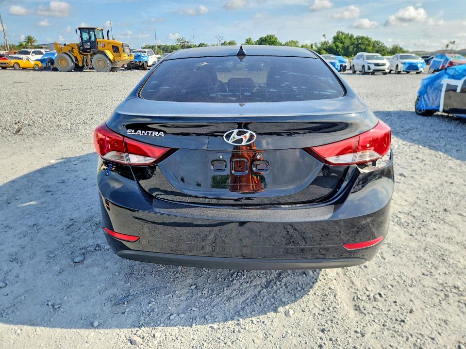 2016 Hyundai Elantra VIN KMHDH4AE4GU646183 COPART salvage auction — REAR END, Fl - Cert Of Title Slvg Rebuildable, sold $1,500 on 2026-07-17 (photo 6)