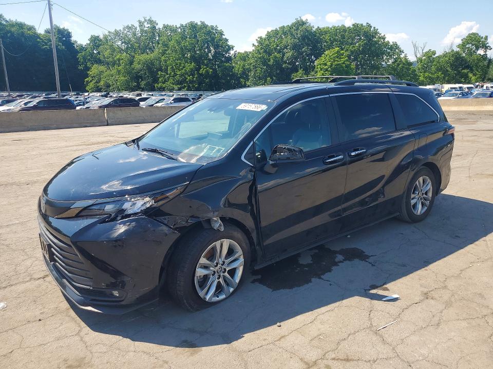 2022 Toyota Sienna VIN 5TDASKFC2NS048910 COPART salvage auction — FRONT END, Ny - Mv-907A Salvage Certificate, sold $14,700 on 2026-07-09 (photo 1)