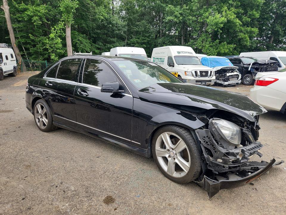 2011 Mercedes-benz C class VIN WDDGF8BB7BR182360 COPART salvage auction — FRONT END, Ma - Cert Of Title-Salvage, sold $475 on 2026-07-09 (photo 4)