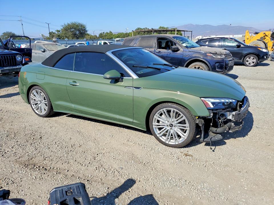 2022 Audi A5 VIN WAUWAGF54NN004577 COPART salvage auction — FRONT END, Ca - Salvage Certificate, sold $11,300 on 2026-07-28 (photo 4)