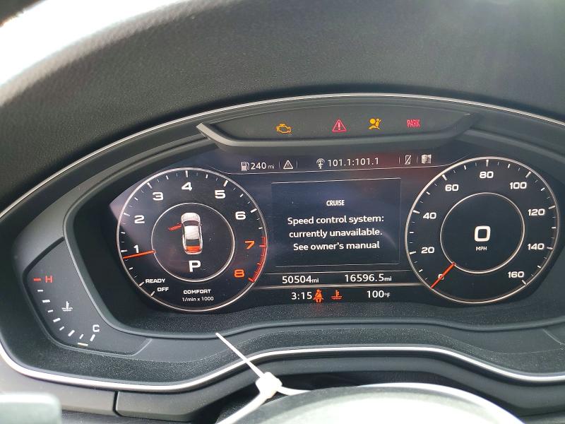 2018 Audi A5 VIN WAUPNAF57JA135042 COPART salvage auction — FRONT END, Fl - Cert Of Title Slvg Rebuildable, sold $275 on 2026-07-21 (photo 9)