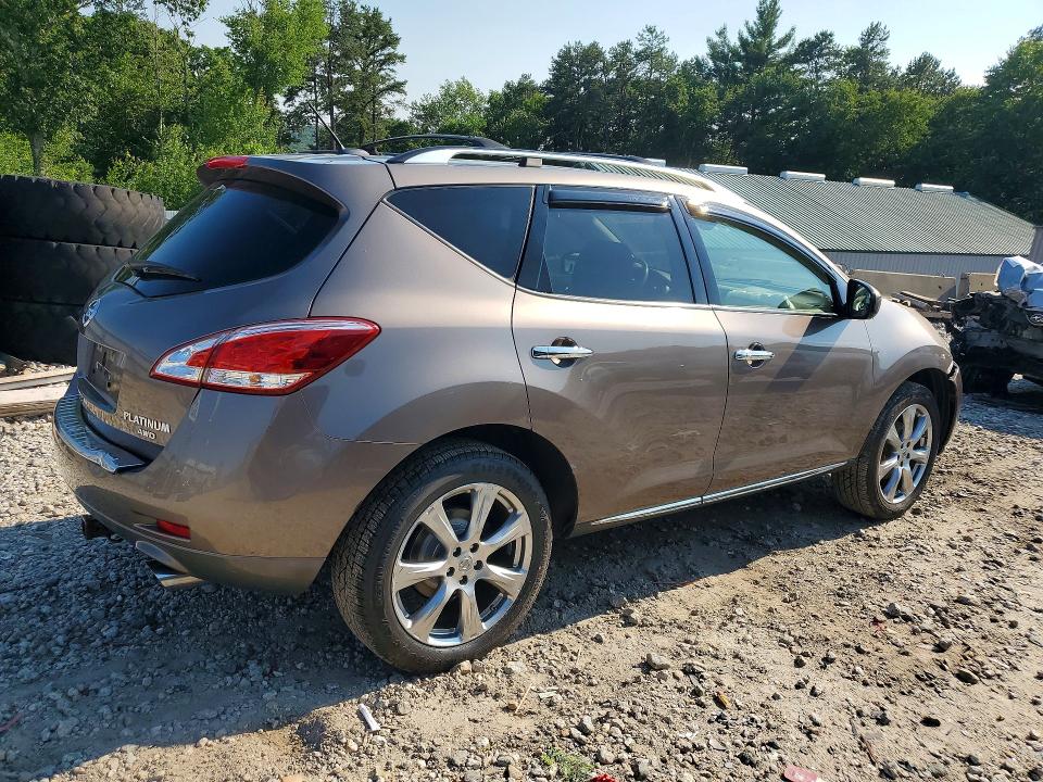 2012 Nissan Murano VIN JN8AZ1MW1CW219666 COPART salvage auction — FRONT END, MA - CERT OF TITLE-RECONSTRCTD COLL, sold $375 on 2026-07-22 (photo 3)