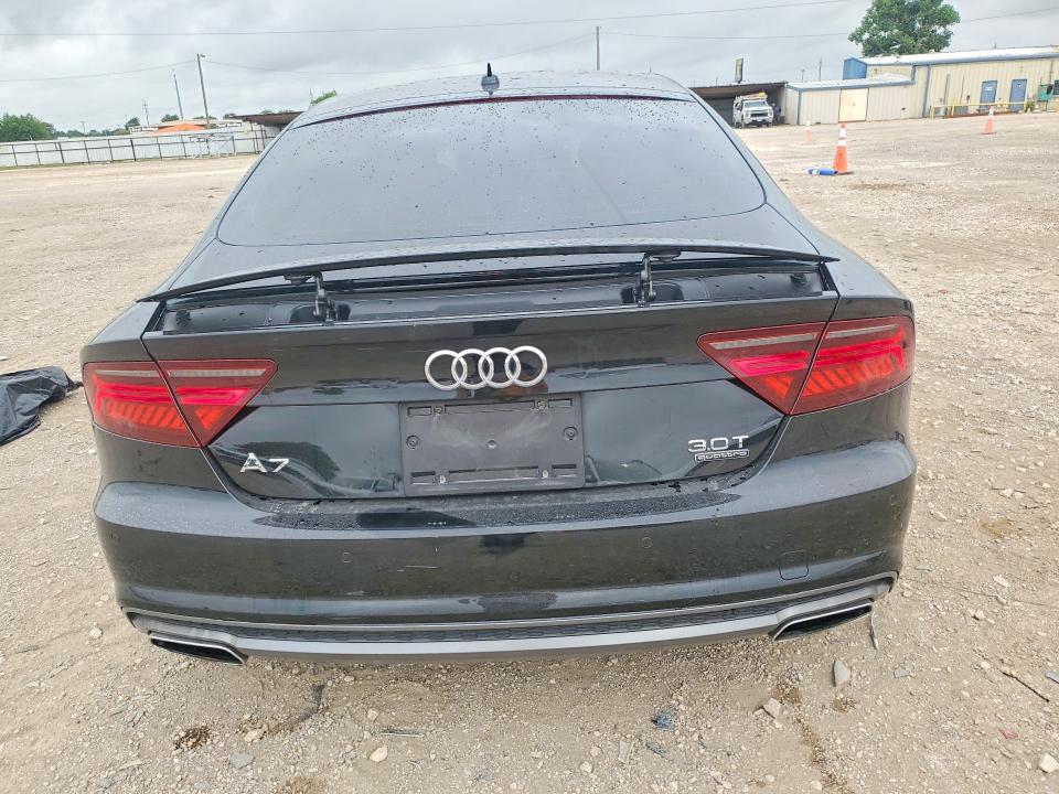 2016 Audi A7 VIN WAUWGAFC3GN011646 COPART salvage auction — WATER/FLOOD, Tx - Salvage Title-Flood Damage, sold $150 on 2026-07-22 (photo 6)