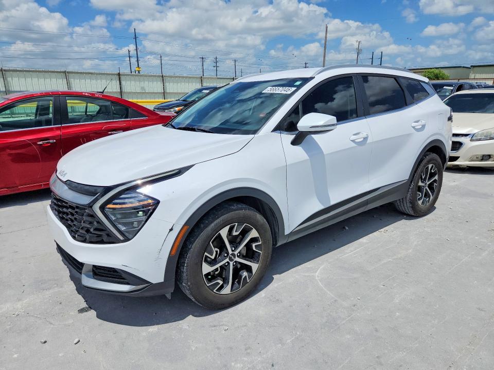 2024 Kia Sportage VIN 5XYK3CDF9RG175953 COPART salvage auction — FRONT END, Tx - Salvage Vehicle Title, sold $3,700 on 2026-07-28 (photo 1)