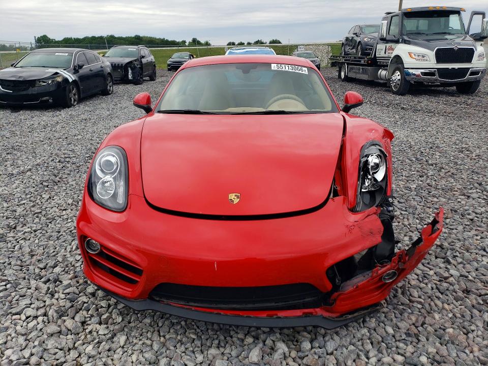 2014 Porsche Cayman VIN WP0AA2A89EK174596 COPART salvage auction — FRONT END, In - Cert Of Title-Salvage Title, sold $18,800 on 2026-07-21 (photo 5)