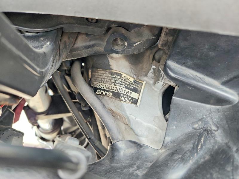 2003 Honda Gl1800 VIN 1HFSC47003A205187 COPART salvage auction — NORMAL WEAR, Al - Cert Of Title-Salvage Title, sold $1,600 on 2026-07-08 (photo 9)