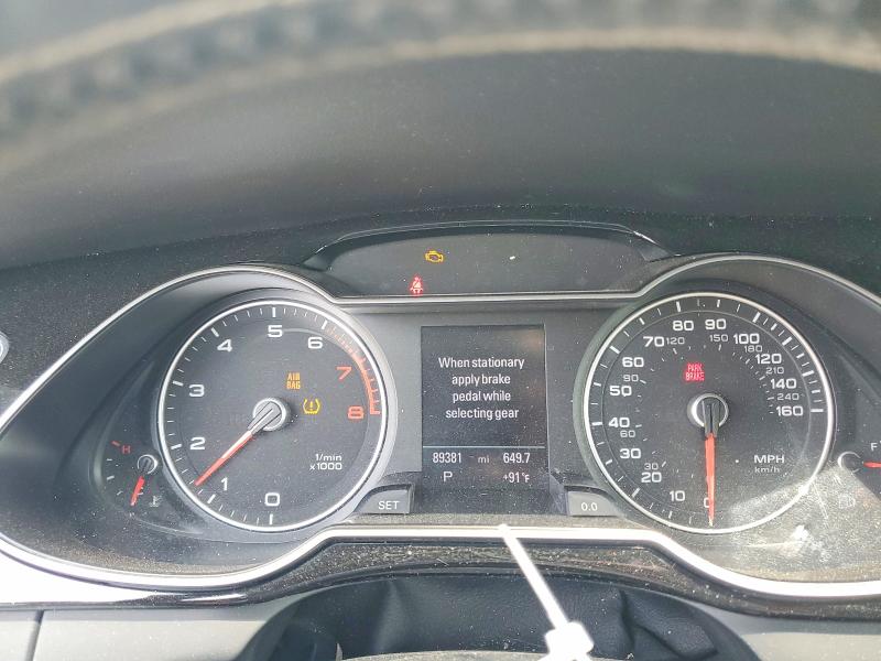 2014 Audi A4 VIN WAUFFAFL8EA047971 COPART salvage auction — FRONT END, Ks - Cert Of Title-Salvage, sold $700 on 2026-07-28 (photo 9)