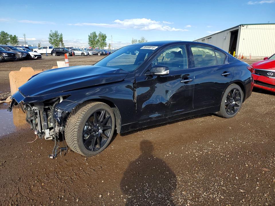 2024 Infiniti Q50 VIN JN1EV7CR7RM631721 COPART salvage auction — FRONT END, Ab - Bos - Salvage, sold $3,600 on 2026-07-28 (photo 1)