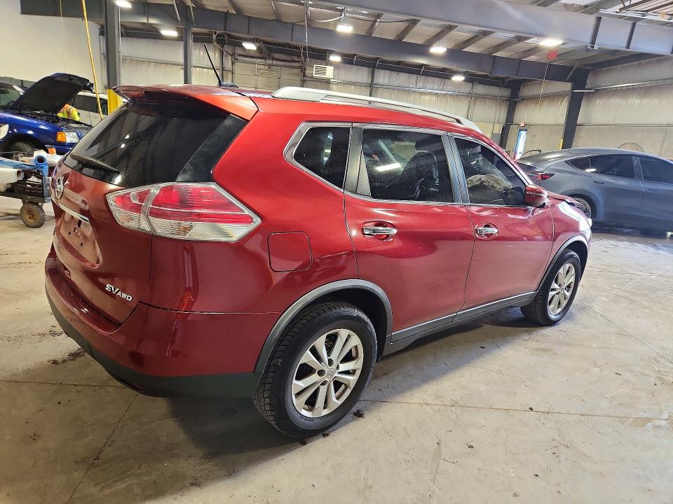 2016 Nissan Rogue VIN KNMAT2MV3GP667854 COPART salvage auction — FRONT END, Pa - Certificate Of Salvage, sold $1,050 on 2026-07-15 (photo 3)
