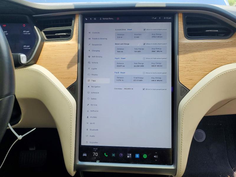 2018 Tesla Model x VIN 5YJXCAE22JF104143 COPART salvage auction — SIDE, Nj - Cert Of Title-Salvage, sold $550 on 2026-07-30 (photo 9)